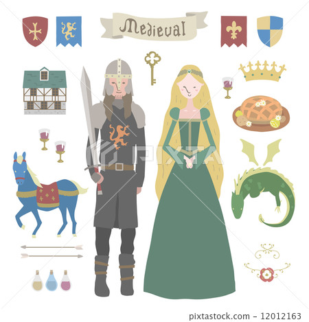 中世紀矢量插圖集 12012163