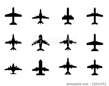 vector icons of airplanes 12012352