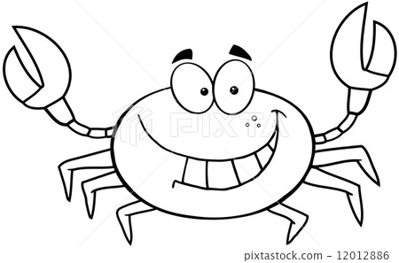 Outlined Funny Crab Cartoon Character Stock Illustration 12012886 Pixta Email a photo of your art. pixta