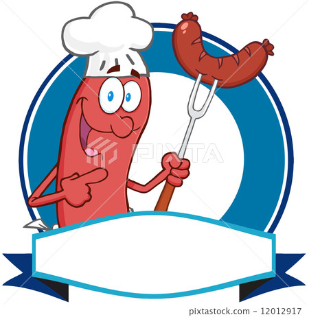Sausage Cartoon Mascot Logo 12012917