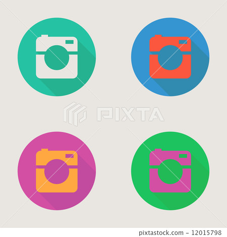 Hipster photo or video camera icon, minimalism style, flat design Hipster photo or video camera icon, minimalism style, flat design 12015798