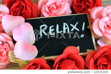 sign showing the message of relax sign showing the message of relax 12016165