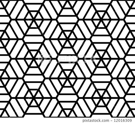 Hexagons latticed texture. Seamless geometric pattern. Hexagons latticed texture. Seamless geometric pattern. 12016309