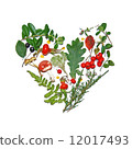 Floral autumn heart 12017493