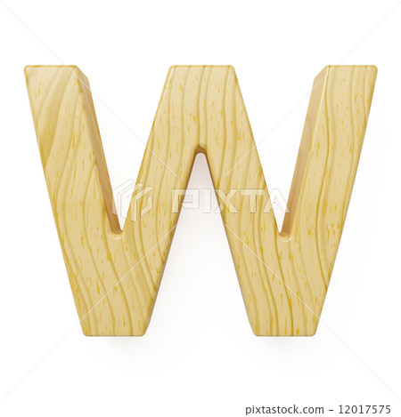 Wooden alphabet letter symbol - W Wooden alphabet letter symbol - W 12017575