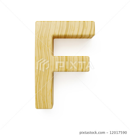 Wooden alphabet letter symbol - F 12017590