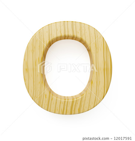 Wooden alphabet letter symbol - O 12017591