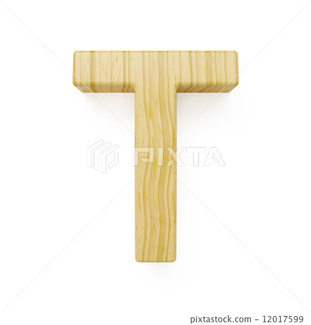 Wooden alphabet letter symbol - T Wooden alphabet letter symbol - T 12017599