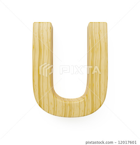 Wooden alphabet letter symbol - U Wooden alphabet letter symbol - U 12017601