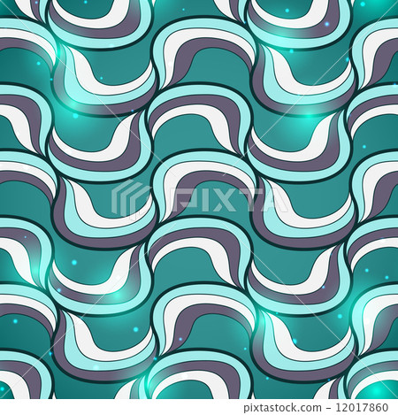 Seamless wave hand-drawn pattern 12017860
