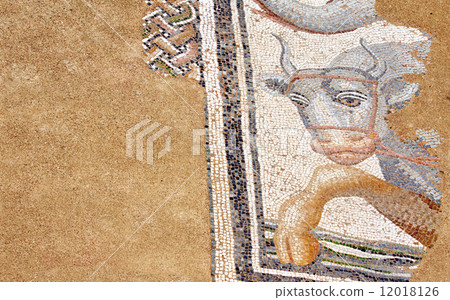 Ancient mosaic in Dion, Greece Ancient mosaic in Dion, Greece 12018126