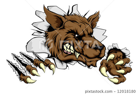 Werewolf or wolf clawing through 12018180