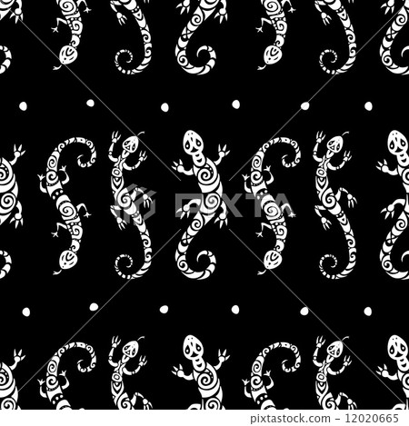 Lizards. Seamless pattern. 12020665