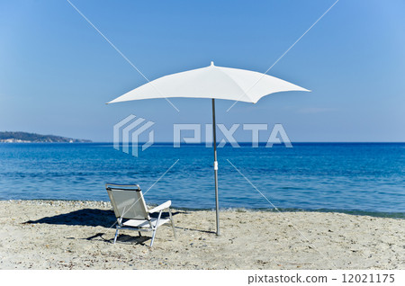 Chair and beach umbrella Chair and beach umbrella 12021175