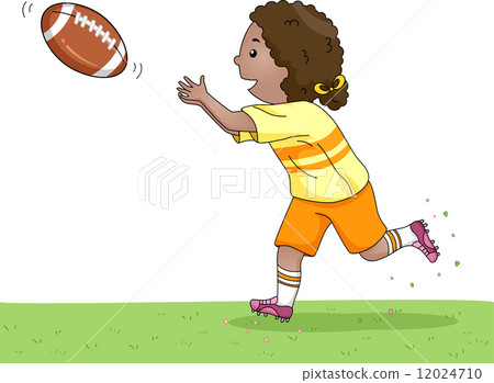 图库插图: football catch