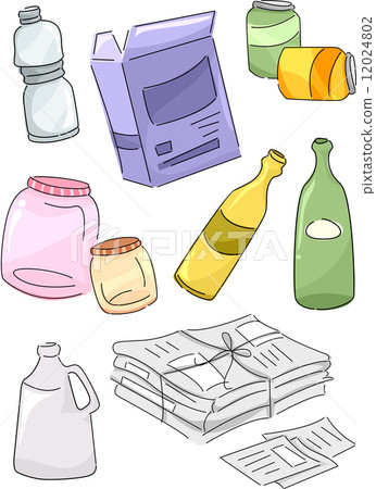 Recyclables - Stock Illustration [12024802] - PIXTA