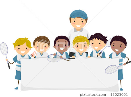 Badminton Team Banner Stock Illustration 12025001 Pixta