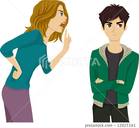 Mother Nagging on Her Son Mother Nagging on Her Son 12025161