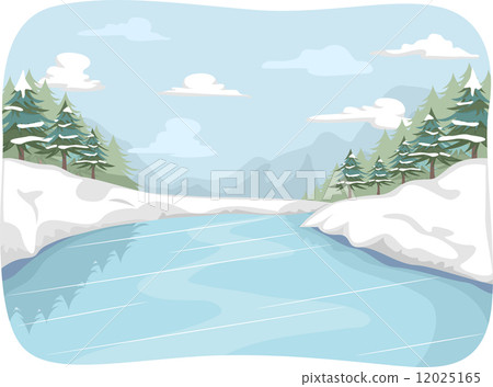 Frozen River - Stock Illustration [12025165] - PIXTA