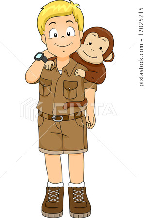 Safari Boy with Monkey 12025215