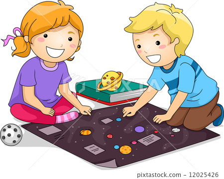 Kids Studying Planets Kids Studying Planets 12025426