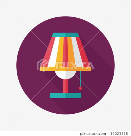 Table lamp flat icon with long shadow,eps10 Table lamp flat icon with long shadow,eps10 12025518
