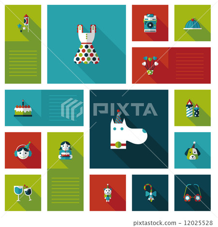 happy birthday flat ui background , eps10 happy birthday flat ui background , eps10 12025528
