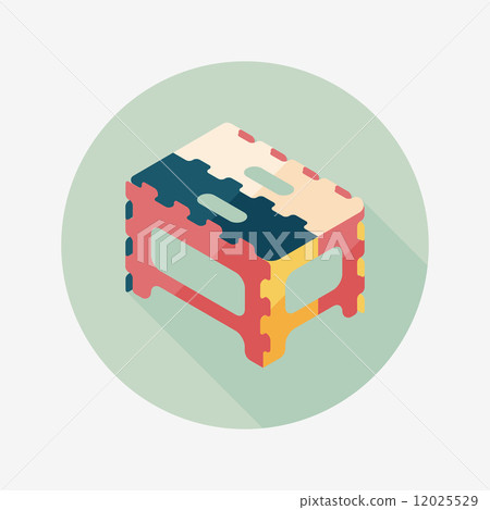 folding chair flat icon with long shadow,eps10 folding chair flat icon with long shadow,eps10 12025529