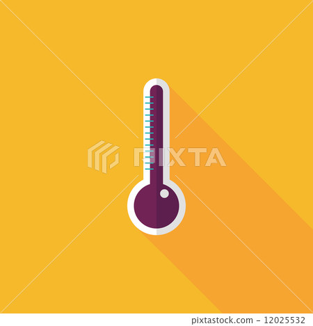 thermometer flat icon with long shadow thermometer flat icon with long shadow 12025532