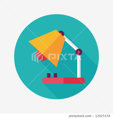 Table lamp flat icon with long shadow,eps10 Table lamp flat icon with long shadow,eps10 12025534