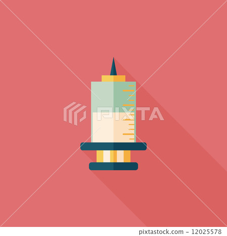 syringe flat icon with long shadow syringe flat icon with long shadow 12025578