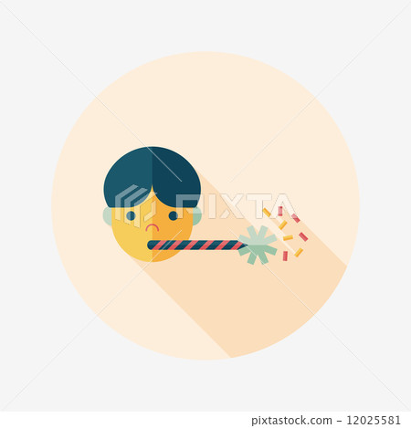 Birthday party flat icon with long shadow,eps10 Birthday party flat icon with long shadow,eps10 12025581