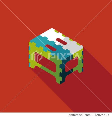 folding chair flat icon with long shadow,eps10 folding chair flat icon with long shadow,eps10 12025593