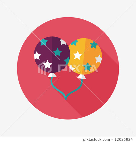balloons flat icon with long shadow,eps10 balloons flat icon with long shadow,eps10 12025924