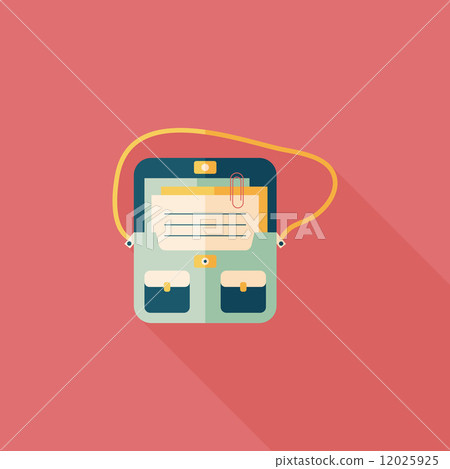 briefcase ,school bag flat icon with long shadow,eps10 briefcase ,school bag flat icon with long shadow,eps10 12025925