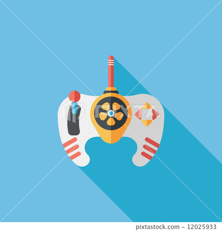 Game controller flat icon with long shadow Game controller flat icon with long shadow 12025933