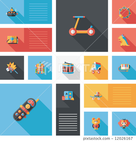 kid toys flat app ui background,eps10 12026167