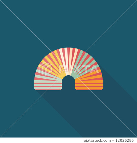 Rainbow spiral flat icon with long shadow,eps10 Rainbow spiral flat icon with long shadow,eps10 12026296