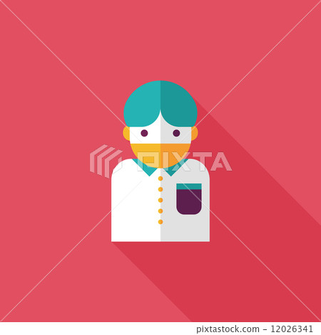 Patient flat icon with long shadow - Stock Illustration [12026341] - PIXTA