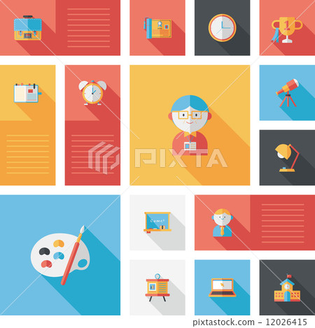 back to school flat ui background,eps10 12026415