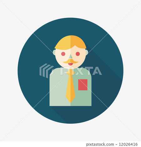 businessman flat icon with long shadow,eps10 businessman flat icon with long shadow,eps10 12026416