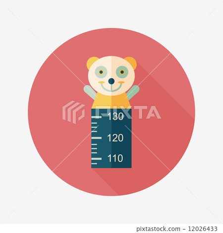 Height scale flat icon with long shadow - Stock Illustration [12026433 ...
