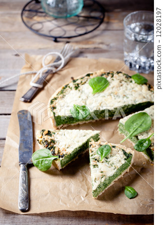 Spinach and Gruyere cheese tart 12028197