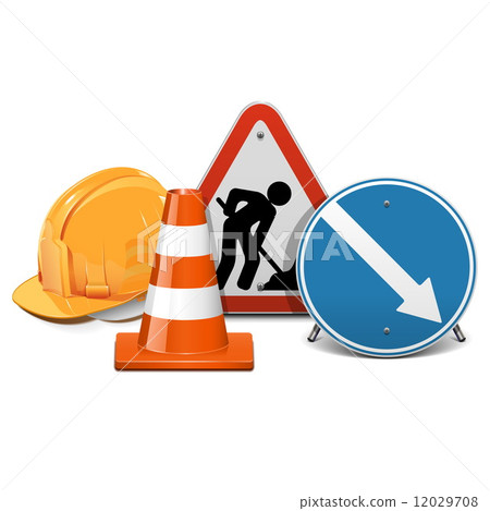 Vector Road Construction Concept Vector Road Construction Concept 12029708