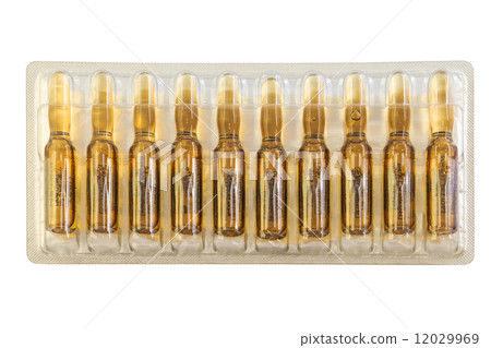 Brown ampule isolated on white background Brown ampule isolated on white background 12029969