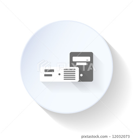 Chassis for desktop computers flat icon - Stock Illustration [12032073 ...
