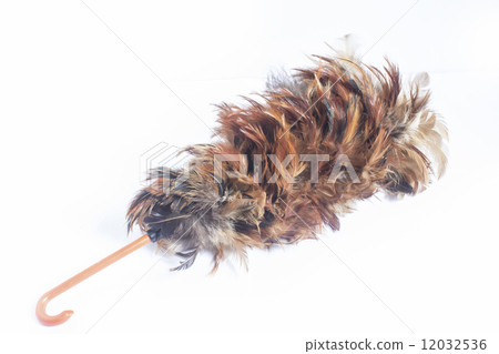 Feather broom for cleaning isolated on white background Feather broom for cleaning isolated on white background 12032536