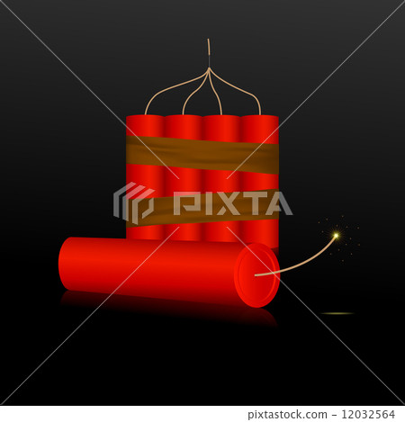 Red Dynamite on a black background Red Dynamite on a black background 12032564