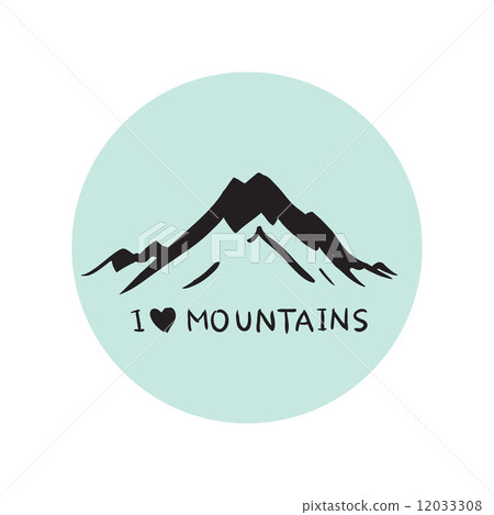 Blue mountains  illustration  vector 12033308