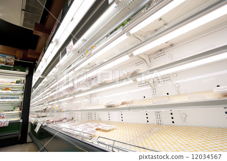 地震後空置的超級貨架 地震後空置的超級貨架 12034567